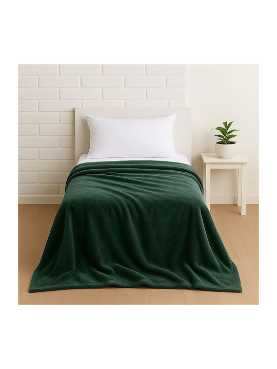 Astron Italy Samtige Einzelbettdecke 150x220cm Grüne
