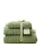 Marwa Bath Towel Set 3pcs Green Weight 550gr/m²