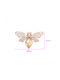 Chrysothemiss Γυναικεία Καρφίτσα Royal Bee Κρύσταλλο Champagne & Ζιργκόν