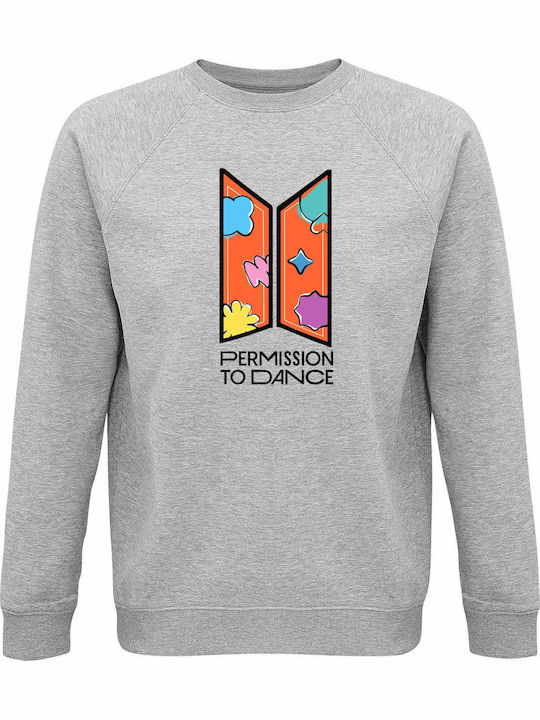 Παιδικό Φούτερ Grey Melange Bts, Permission To ...