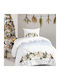 Lenjerii Deosebite Set Husă de Pilotă Bumbac Single cu Față de Pernă & 1 Cearsaf 160x220 Snowy