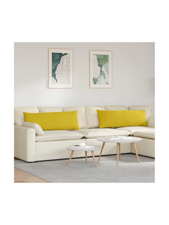 vidaXL Velvet Yellow Sofa Cushion 40x120cm