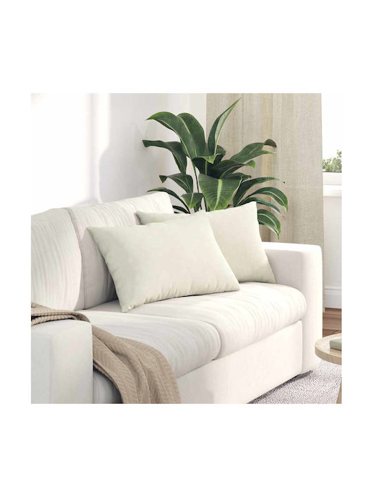 vidaXL Sofa-Kissen aus Samt Beige 40x60cm