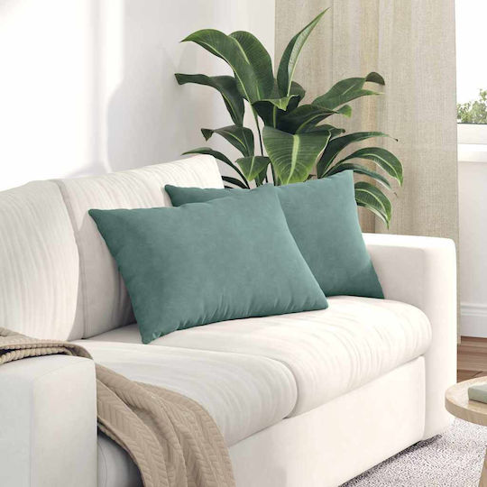 vidaXL Perna De Canapea Din Catifea Albastru Deschis 40x60cm