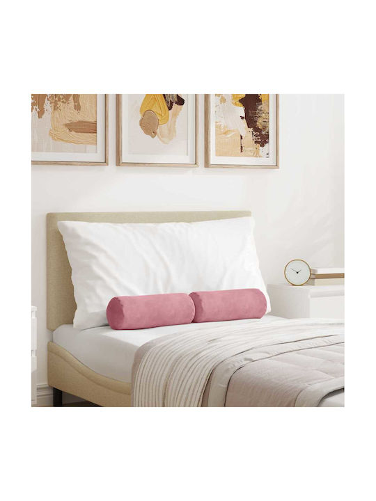 vidaXL Velvet Pink Sofa Cushion 40x15cm