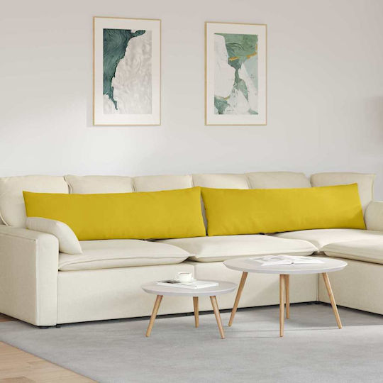 vidaXL Perna De Canapea Din Catifea Galbenă 40x145cm