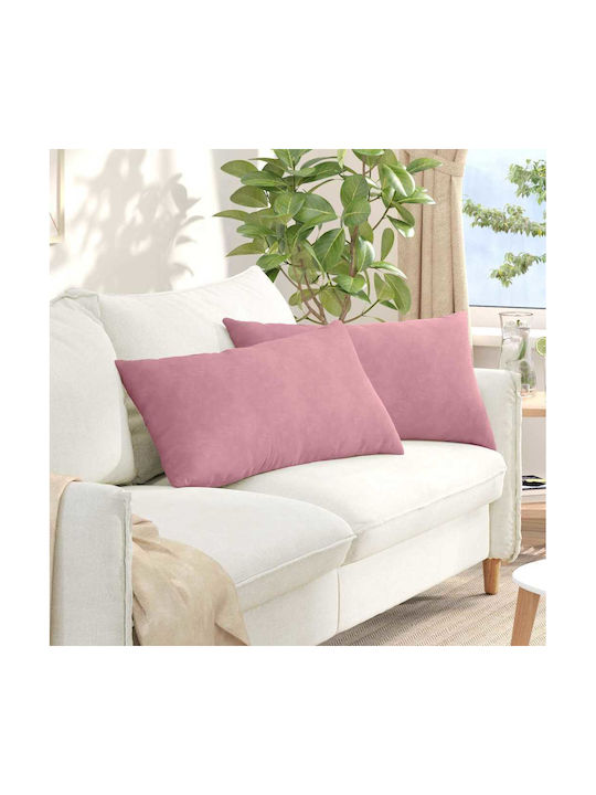 vidaXL Sofa-Kissen aus Samt Rosa 40x80cm
