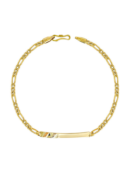 Kiriakos Gofas Kids Bracelet ID from Gold 14K