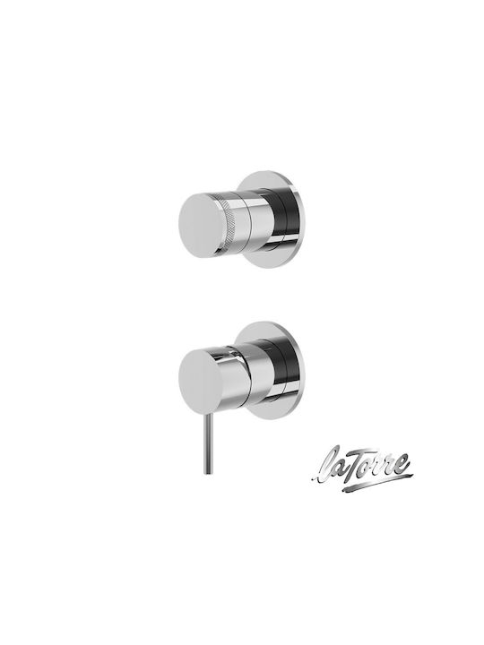 La Torre Built-in Faucet Mixer for Shower 2 Exits Silver