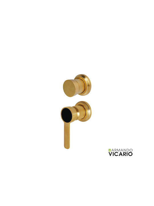 Armando Vicario Built-in Faucet Mixer for Shower 2 Exits Gold