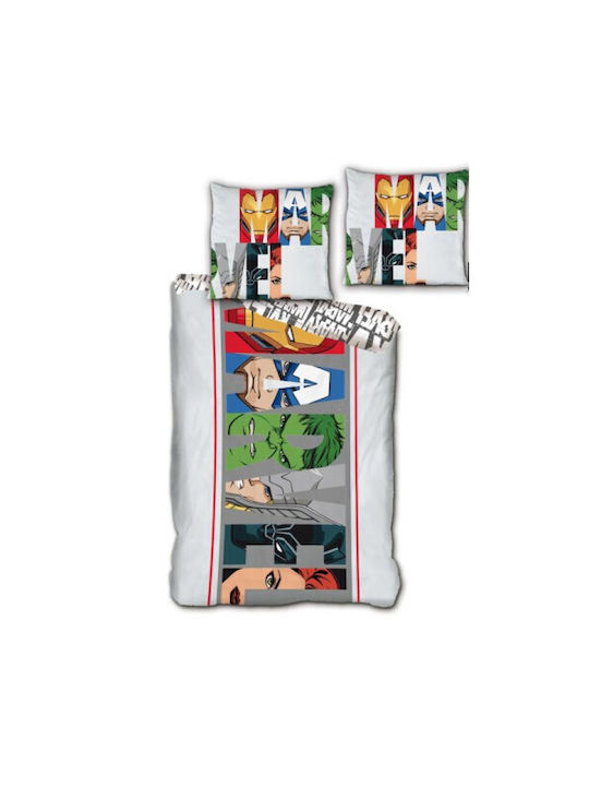 Marvel Conținut set Husă de pilotă pentru copii Single cu față de pernă Multicolour 140x200cm