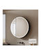 Luminor Round Bathroom Mirror Led Metal with Cabinet 70x70cm Black