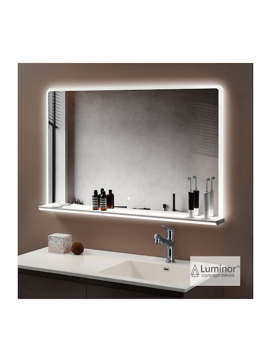 Luminor Καθρέπτης Μπάνιου Led από Πλαστικό 100x72cm