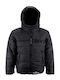 Kids' Casual Jacket with Lining & Hood Black