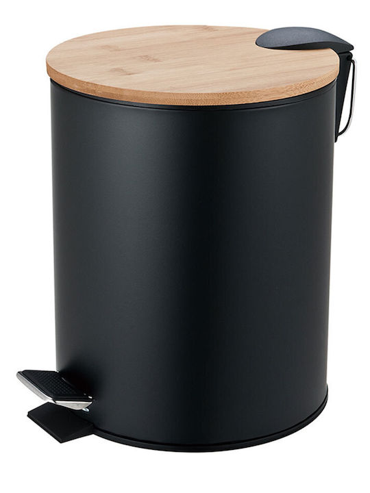 MRShome Metallic Bathroom Basket Soft Close 5lt Black