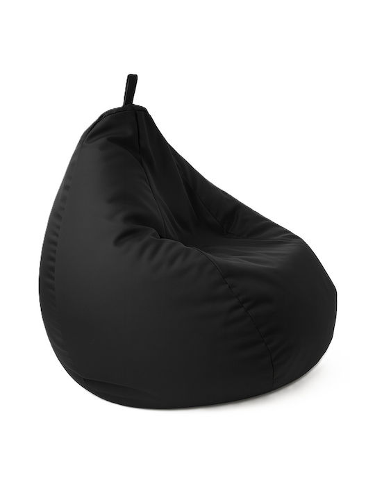Bean Bag Chair Pear Waterproof Mousa Black 90x90x100cm A3MOUblack-io