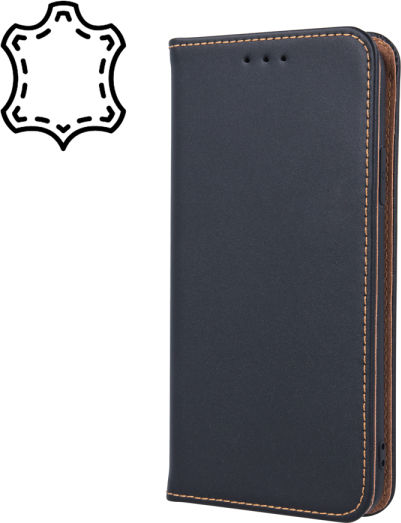 Senso Genuine Книга Кожа Черен (Redmi 15C)