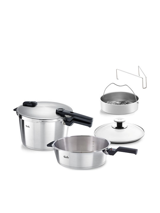 Fissler Vitaquick Premium Бързи готварски тенджери Set Quattro 8лт и 4лт