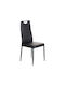 Tonia Pu Dining Room Artificial Leather Chair Black-leg Black 52x43x96cm