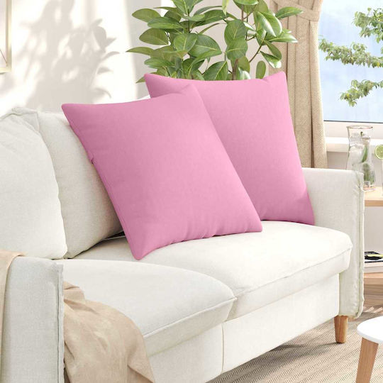 vidaXL Μαξιλάρι Καναπέ Ροζ 60x60εκ.