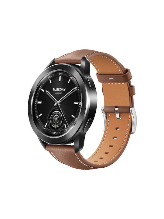 Λουράκι Δερμάτινο Καφέ (Xiaomi Watch 2 Pro / Watch S3Haylou LS02)