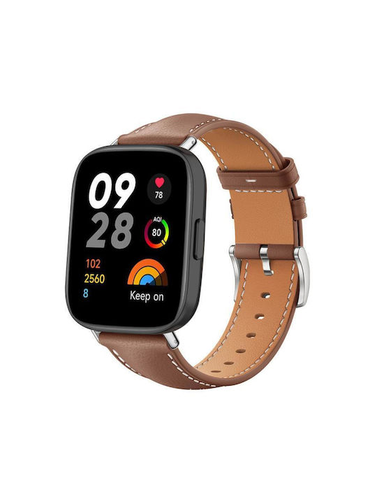 Λουράκι Δερμάτινο Καφέ (Redmi Watch 3)