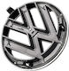 Genuine Vw Polo 2009-2014 Bonnet Front Emblem 117mm 6r0 853 600 A 1 Piece