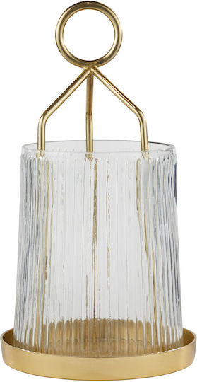 Butlers Laterne Glas Gold 21x21x21cm 1Stück