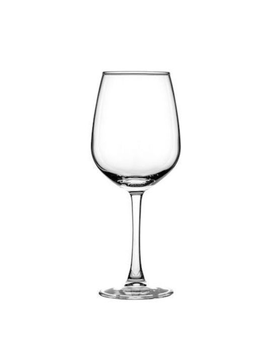 Uniglass Pahar pentru Vin Alb și Roșu din Sticlă în Culoarea Roșu Pahar cu picior