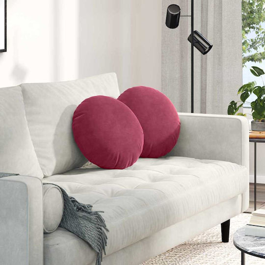 vidaXL Velvet Sofa Cushion Red 40x40cm