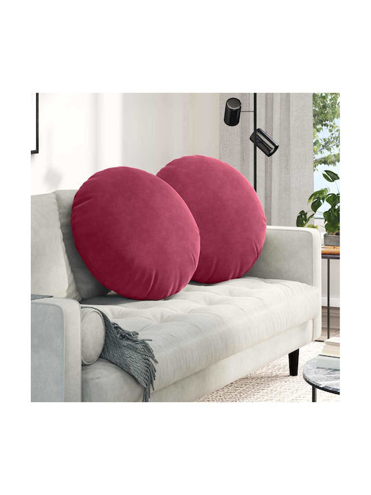 vidaXL Velvet Sofa Cushion Red 60x60cm