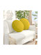 vidaXL Velvet Yellow Sofa Cushion 40x40cm