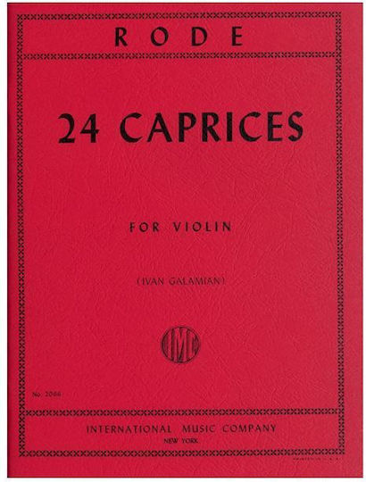 Rode Pierre 24 Caprices Violin Rode Pierre 24 Caprices Violin