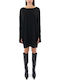 Mini Kleid Drapiert Black
