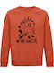Unisex Organic Cotton Sweatshirt Freak In Sheets Kinky Sexy Ghost Orange