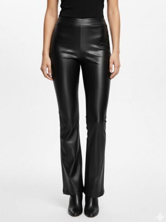 Mw Damen Stoff Hose Schlag Black