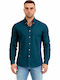 Long-sleeved Cotton Shirt Green