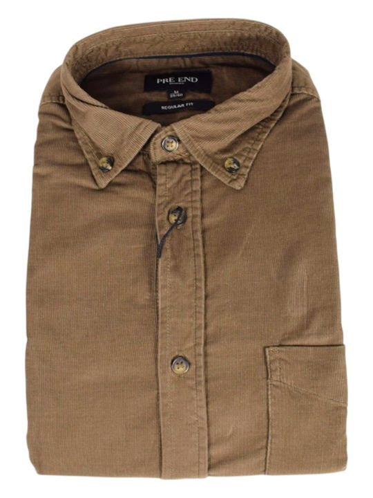 Pre End Long-sleeved Corduroy Shirt Brown