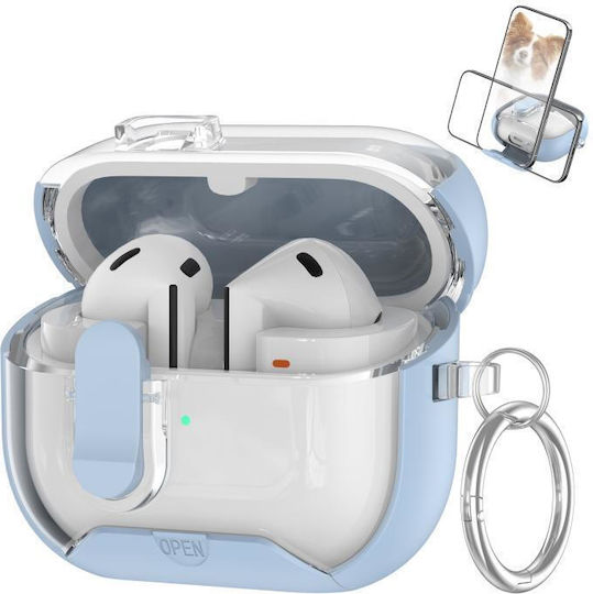 Samsung Galaxy Buds 3 3 Pro Starchain Series PC Earphone Case Stand Light Blue