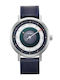 Sinobi Herrenuhr 20mm Batterie mit Blau Lederarmband