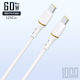 Dudao USB 2.0 Cable USB-C male - USB-C 60W PD Λευκό 1m 304004-200623