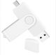 Конектор Micro 32GB USB 2.0 Стик с връзка USB-A & micro USB-B Бял
