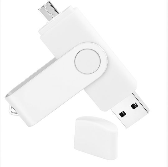 Конектор Micro 32GB USB 2.0 Стик с връзка USB-A & micro USB-B Бял