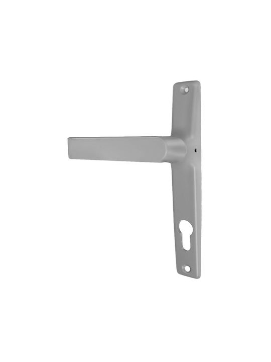 Domus Handgriff Fenstergriff mit Platte Silber 09980