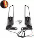 Motorcycle Mirrors Rotating Aluminum LED Turn Signals 2 Pieces 23x8.6x4.8cm M10 Bolt