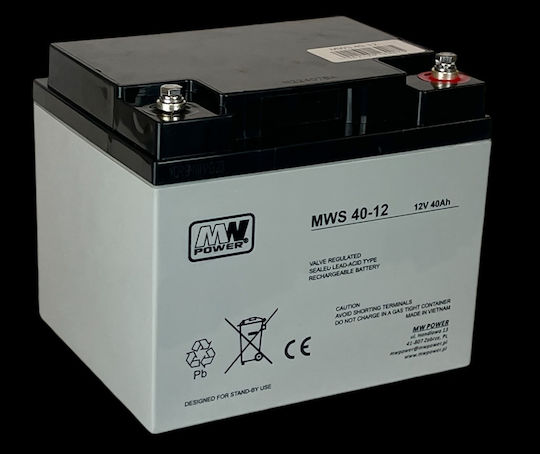 Acumulator Staționar Mws 12v 40 Ah Vrla Agm