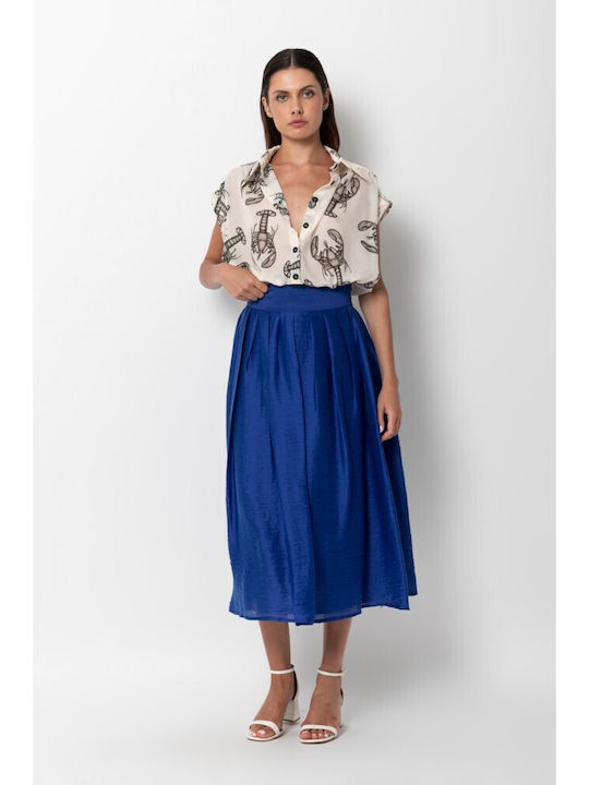 Helmi Midi Skirt Blue