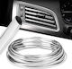 U-shaped Car Ornament Roll Edges Vent Grille 15m Linear Silver Chrome Color