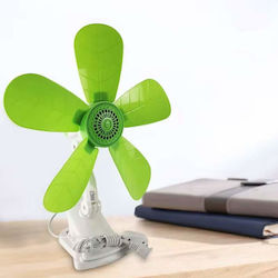 Siks Ventilator Portabil Aer Mini Aer Conditionat Si Ventilatoare Birou Podea Viteza 1 Clip Montare Reglabil Priza Silențios Puternic Acasă Atelier Cameră Copii Birou Verde