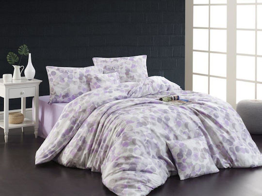 Homeline Σετ Υπέρδιπλο 220x240εκ. 3216 Μωβ 3τμχ